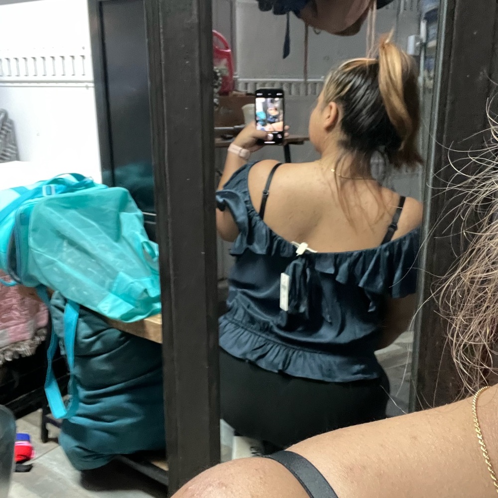 Blue sleeveless top